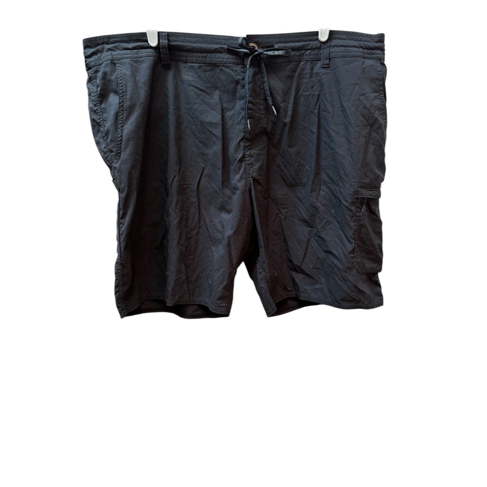 Pelagic Traverse Fishing Shorts Mens 44 Black Cargo Performance Stretch Pocket